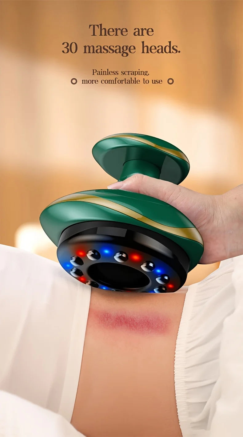 Electric Meridian Massage Brush Body Cupping Scraping Massager for Back & Abdomen