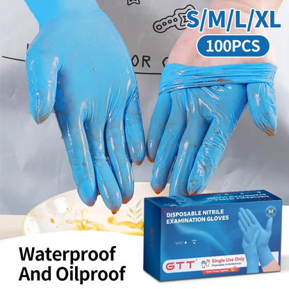 200/400 PCS Nitrile Disposable Gloves Powder Free Latex Free Food Handling Cleaning