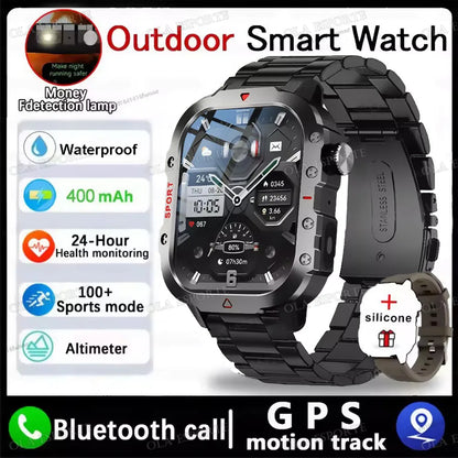 Men’s Smart Watch Bluetooth Call – LED Touch Screen Fitness Tracker with Multi-Sport Modes, Smart Notifications (Android & iOS)
