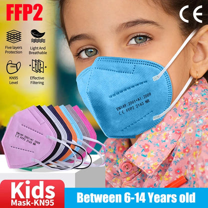Kids KN95 Face Masks 10-100 Pack Disposable Protective Non-Woven Masks