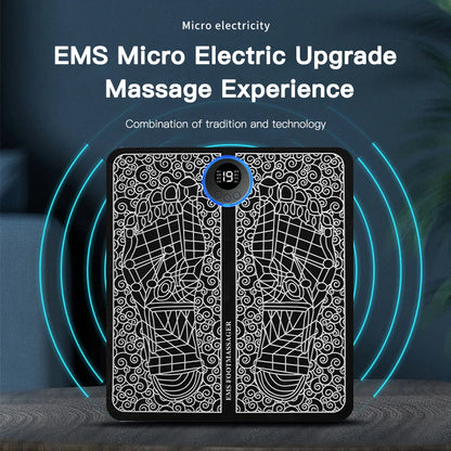 Electric EMS Foot Massager Pad – Muscle Stimulator Massage Mat, USB Rechargeable, for Foot Relaxation & Circulation Improvement