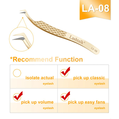 Lashtalk Eyelash Extension Tweezers Makeup Tools From Nagaraku Stainless Steel Non-magnetic Volume FakeLashes Supplies Accurate