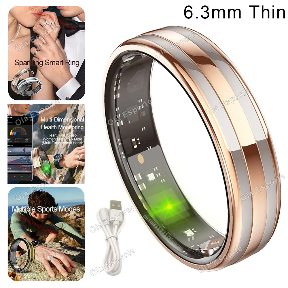 Smart Ring Fitness Tracker Heart Rate Sleep Monitor Waterproof for Android iOS