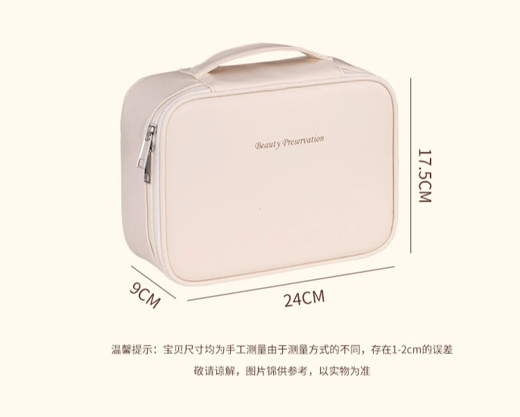 New Women’s Luxury Makeup Bag – Large-Capacity Portable Cosmetic & Toiletry Travel Organizer