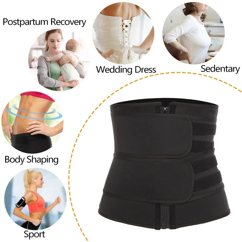 Waist Trainer Slimming Belt – Body Shaper Sport Girdle Sweat Trimmer Cincher for Fitness & Workout