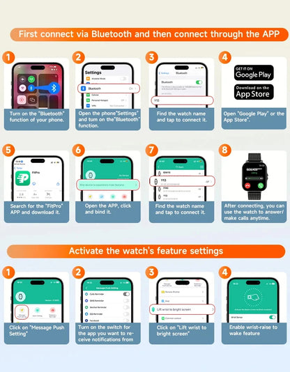 Smartwatch for Men & Women – Full Touch Screen, Bluetooth Calling, Sport & Fitness Tracker