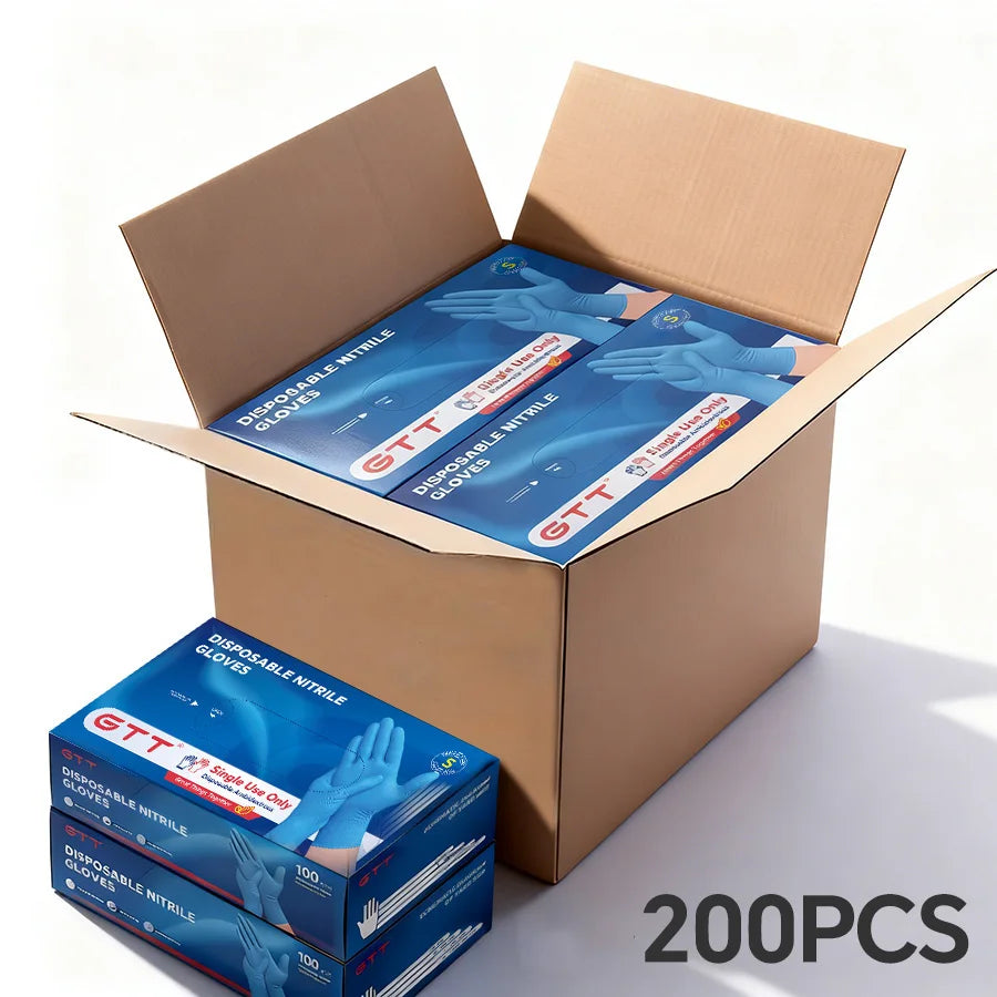200/400 PCS Nitrile Disposable Gloves Powder Free Latex Free Food Handling Cleaning
