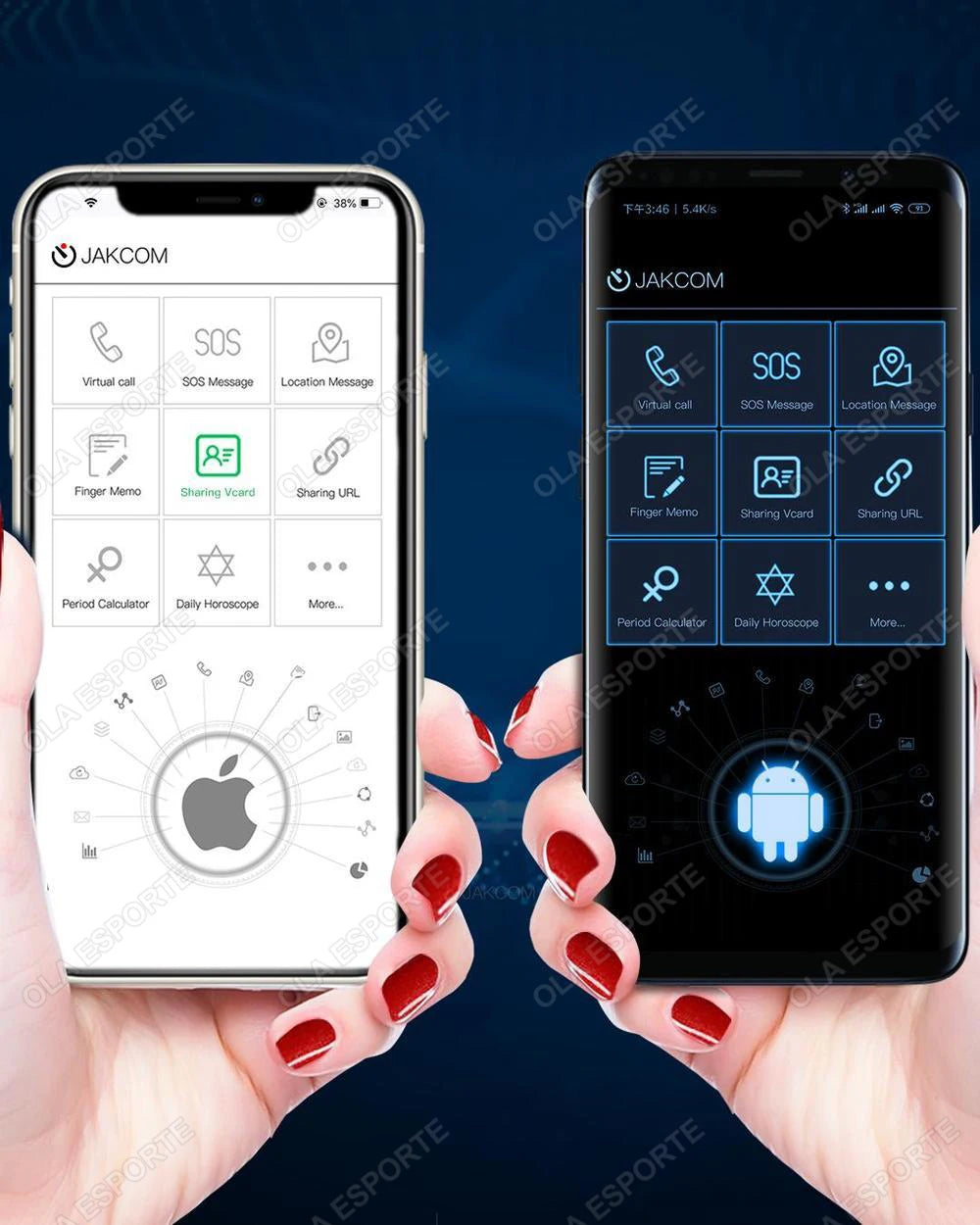 NFC Smart Nail Chip Tag for Android iPhone Virtual Call SOS Contact Waterproof