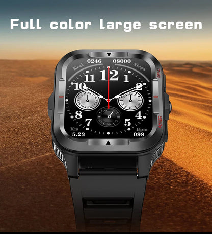 Men’s GPS Sports Smart Watch | Bluetooth Call | 480mAh Long Battery | LED Flashlight | 100+ Sport Modes | Life Waterproof