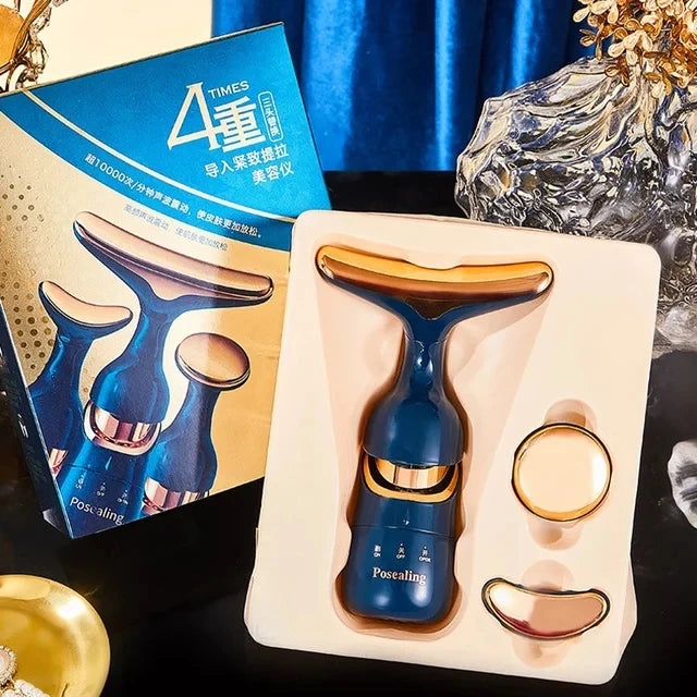 3-in-1 Facial Beauty Massager – Skin Toning Tool for Face, Neck & Eyes