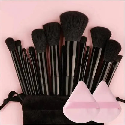 Professional Premium Quality Soft Fluffy Makeup Brush Set – Foundation, Powder, Eyeshadow, Kabuki, Blending Brushes with Sponge & Storage Bag