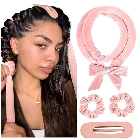 Heatless Curling Rod Headband – Soft Foam Hair Curlers for Sleeping, No-Heat Overnight Curls Hair Styling Tool