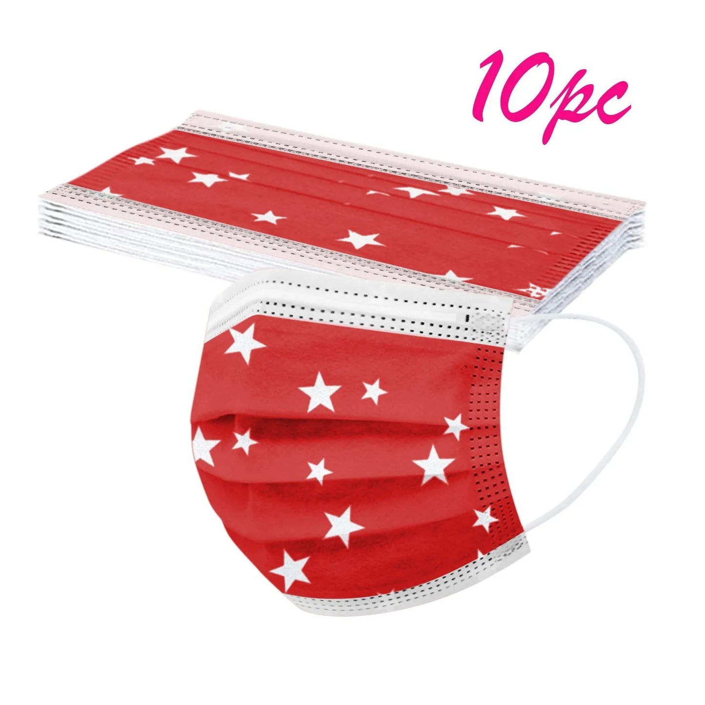 50PCS 3-Ply Disposable Face Masks with Ear Loops – Breathable Protective Masks for Adults, Bulk Pack Mascarillas Desechables