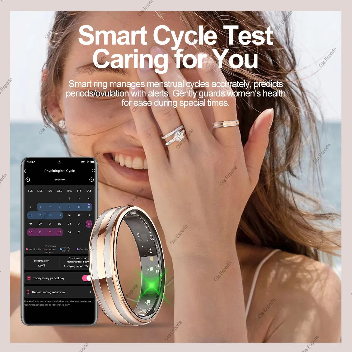 Smart Ring Fitness Tracker Heart Rate Sleep Monitor Waterproof for Android iOS
