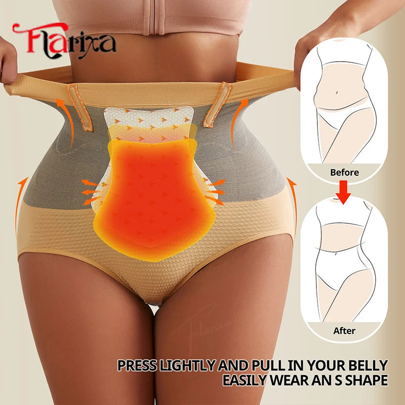 Women’s Thermal Shapewear Shorts High Waist Seamless Tummy Control Body Shaper Underwear