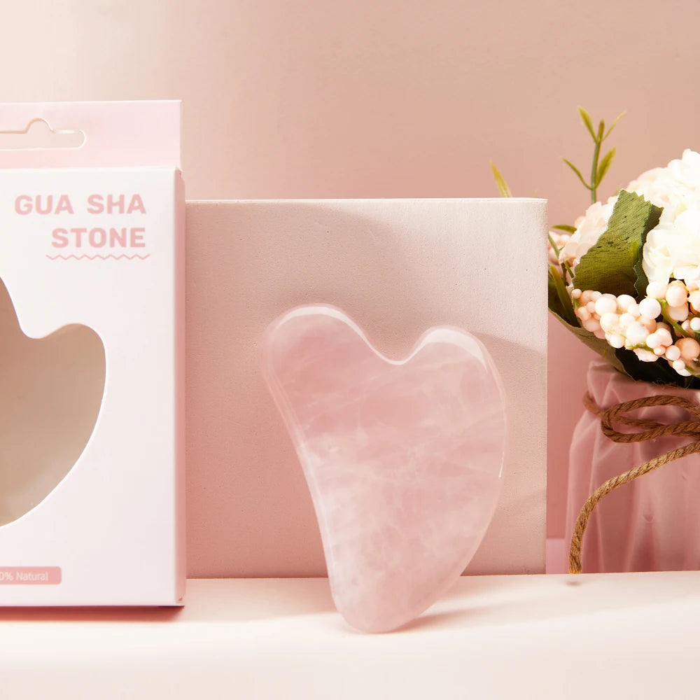 Natural Jade Gua Sha Facial Massage Tool – Stone Scraper for Face, Neck & Body