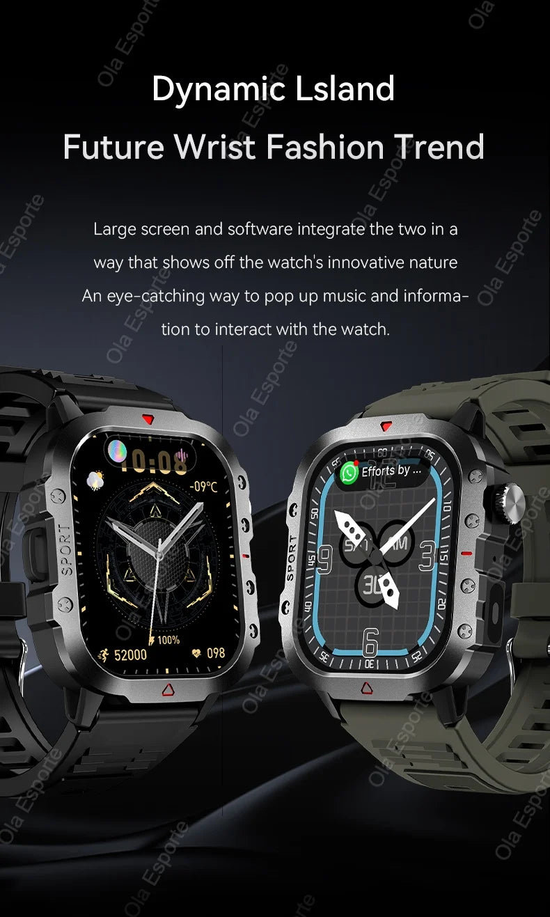 Men’s Smart Watch Bluetooth Call – LED Touch Screen Fitness Tracker with Multi-Sport Modes, Smart Notifications (Android & iOS)