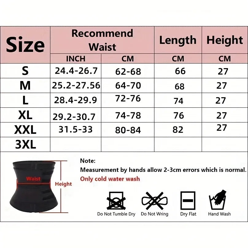 Waist Trainer Slimming Belt – Body Shaper Sport Girdle Sweat Trimmer Cincher for Fitness & Workout