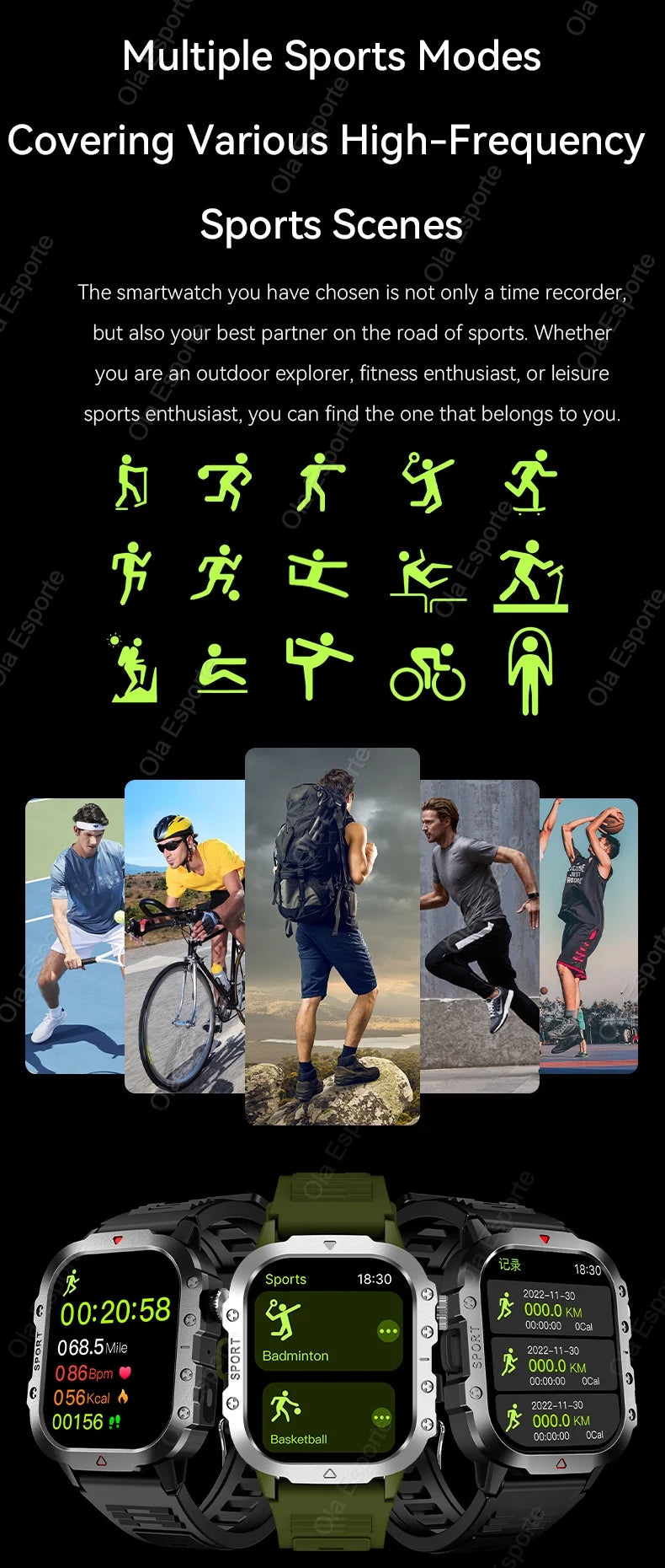 Men’s Smart Watch Bluetooth Call – LED Touch Screen Fitness Tracker with Multi-Sport Modes, Smart Notifications (Android & iOS)