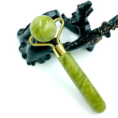 Natural Jade Face Roller Massager – Manual Facial Skin Care Tool for Face & Neck