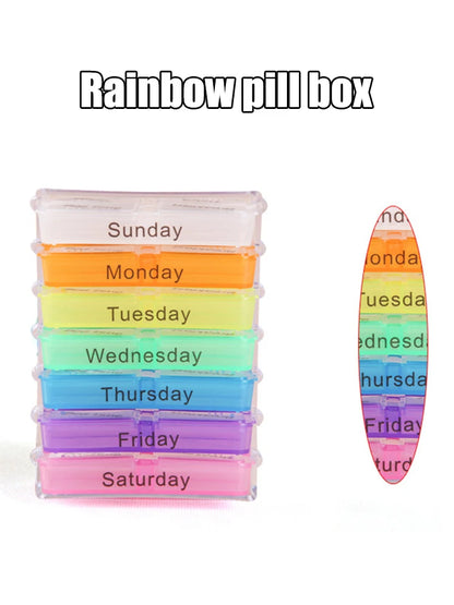 28-Compartment Medicine Box Organizer – Drawer-Style Pill Storage Case, Plastic Home Health Care Organizer