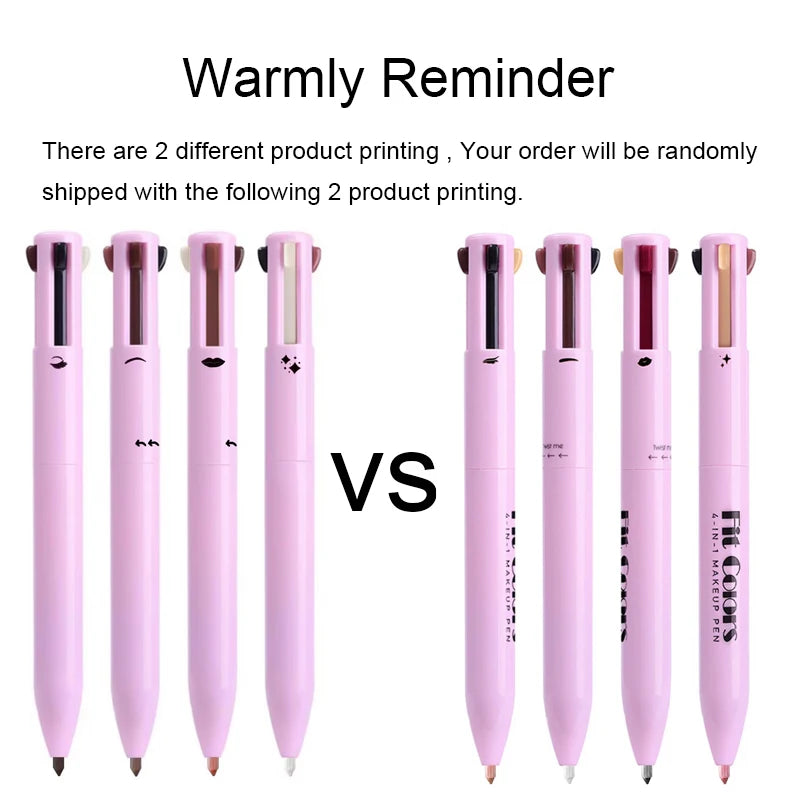4-in-1 Multi-Functional Makeup Pencil Set – Lip Liner, Eyeliner & Eyebrow Pencil (4 Colors)