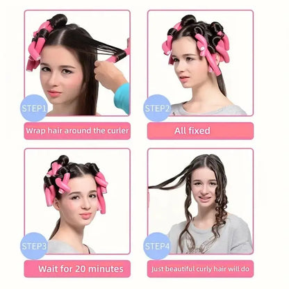 Heatless Foam Curling Rods Set (10pcs) – Manual Hair Curlers Flexible Sponge Perm Rods for DIY Styling
