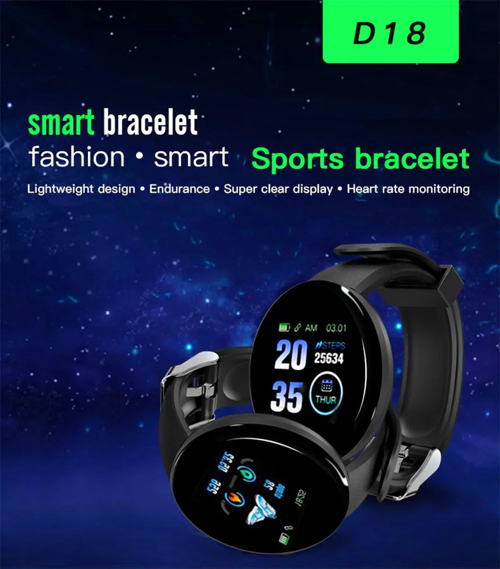 XMSJ Smart Watch Fitness Tracker | Heart Rate & Sleep Monitor | Activity Tracker | Round Touch Screen | Android & iOS