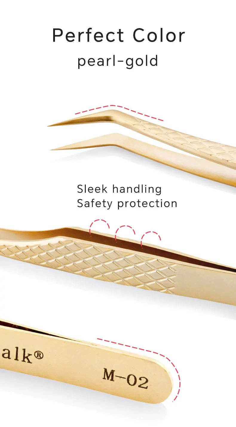 Lashtalk Eyelash Extension Tweezers Makeup Tools From Nagaraku Stainless Steel Non-magnetic Volume FakeLashes Supplies Accurate