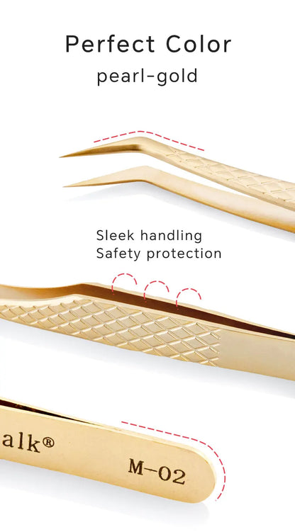 Lashtalk Eyelash Extension Tweezers Makeup Tools From Nagaraku Stainless Steel Non-magnetic Volume FakeLashes Supplies Accurate