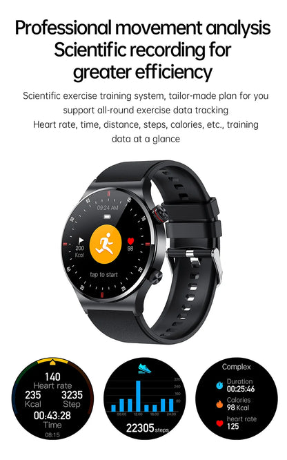 Men’s Bluetooth Call Smart Watch with GPS – AMOLED Full Screen Fitness Tracker for iOS & Android