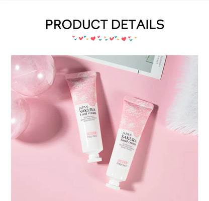LAIKOU Sakura Hand Cream – Whitening, Anti-Wrinkle, Moisturizing, Anti-Crack, 30g Korean Skincare