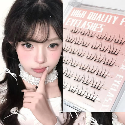 Press-On Lash Clusters 7–13mm – Natural Look Individual False Eyelash Clusters for DIY Lash Extension, Daily Wear & Cosplay