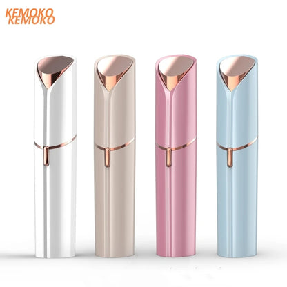 Electric Facial Hair Remover – Lipstick-Style Painless Epilator for Eyebrows, Upper Lip, Bikini & Sensitive Areas