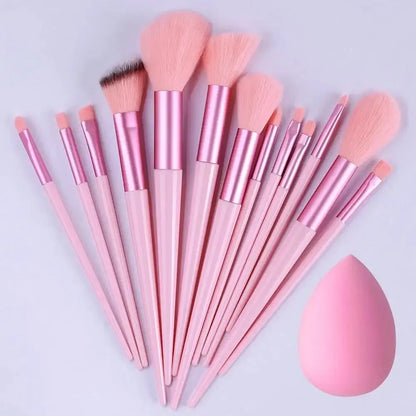 Professional Premium Quality Soft Fluffy Makeup Brush Set – Foundation, Powder, Eyeshadow, Kabuki, Blending Brushes with Sponge & Storage Bag