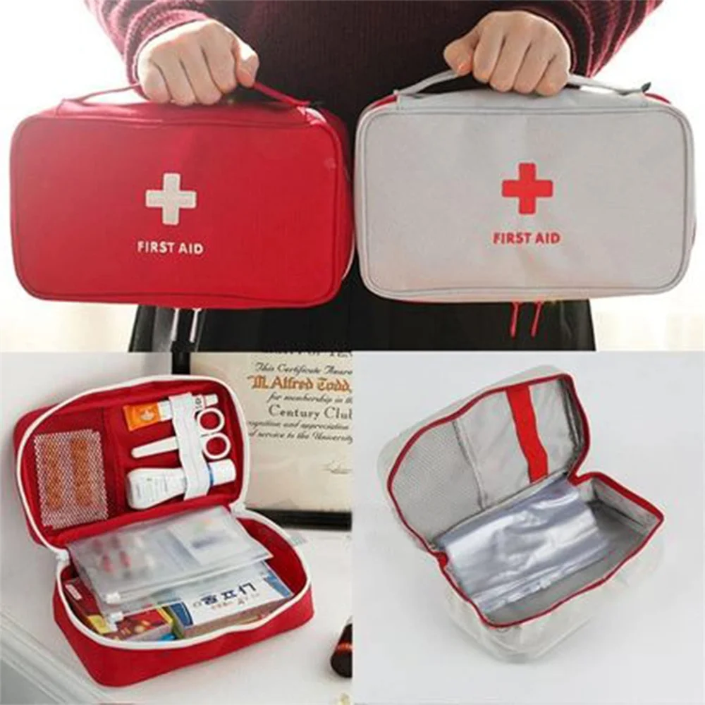 Portable First Aid Kit Bag Emergency Medical Storage Organizer Travel Survival Pouch