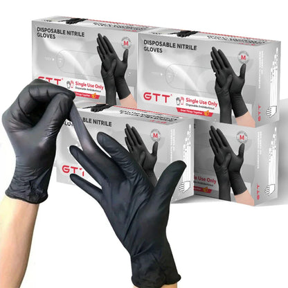 100-800 PCS Black Disposable Neoprene Gloves Powder Free Latex Free Various Sizes