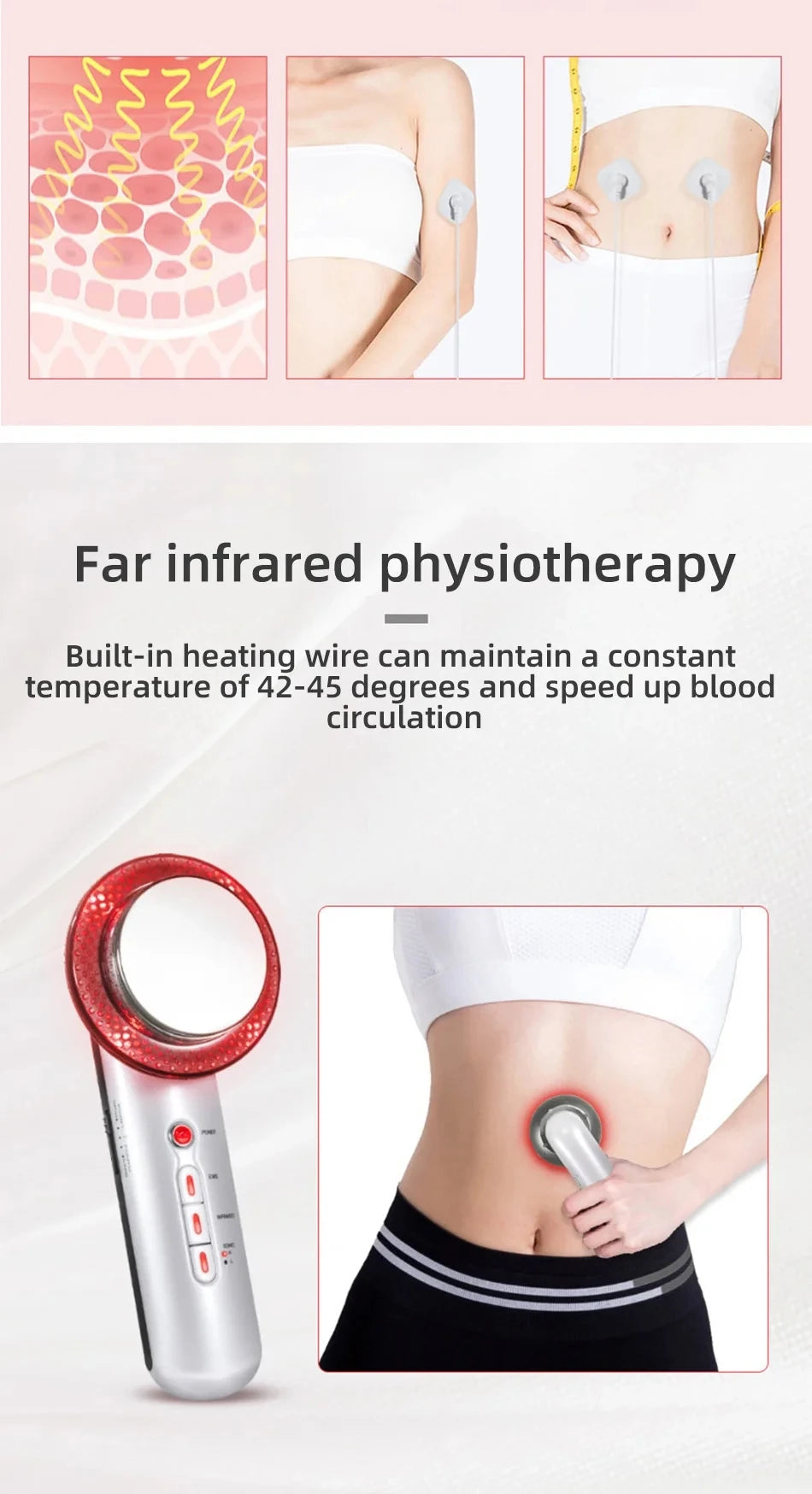 RF & EMS Beauty Massager with LED Light – Skin Firming, Toning & Self-Care Device