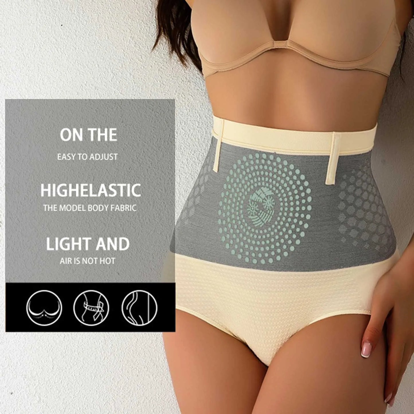 Women's High Waist Shapewear Briefs Seamless Tummy Control Underwear Body Shaper