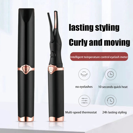 Portable Heated Eyelash Curler – 3 Temperature Modes, USB Rechargeable Lash Curling Tool for Natural & False Eyelashes
