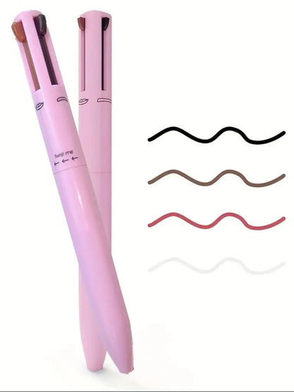 4-in-1 Multi-Functional Makeup Pencil Set – Lip Liner, Eyeliner & Eyebrow Pencil (4 Colors)