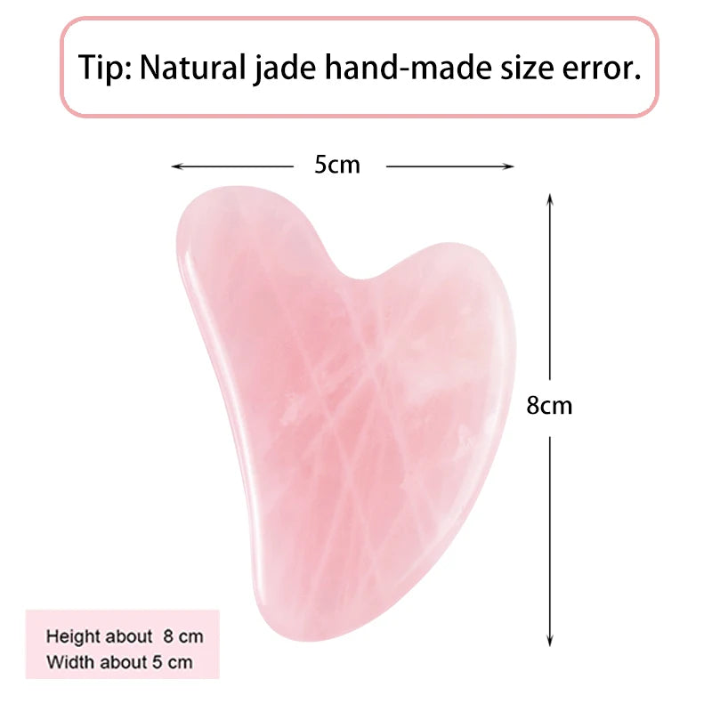 Natural Jade Gua Sha Facial Massage Tool – Face & Neck Beauty Scraping Stone, Manual Skin Care Tool