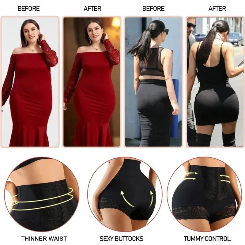 Women’s High Waist Shapewear Shorts Tummy Control Body Shaper Panties Slimming Underwear
