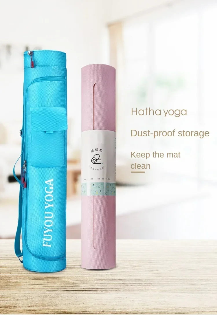 Yoga Mat Carrying Bag with Zipper Pockets – Large Capacity Fitness Gym Knapsack, Waterproof Sports Yoga Mat Holder (Women)