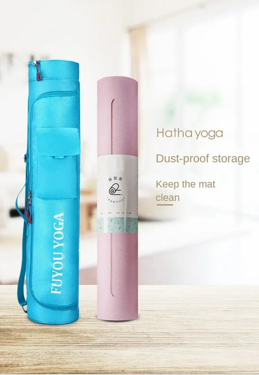 Yoga Mat Carrying Bag with Zipper Pockets – Large Capacity Fitness Gym Knapsack, Waterproof Sports Yoga Mat Holder (Women)