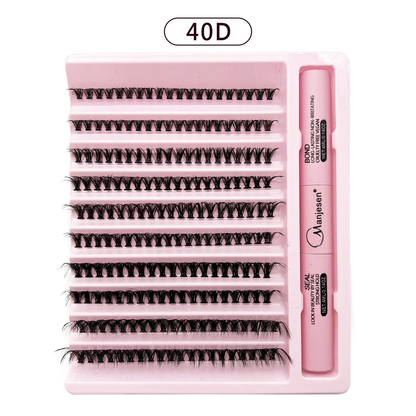 200 PCS Cluster Eyelashes with Lash Bond & Seal – DIY Lash Extension Kit with Glue and Accessories