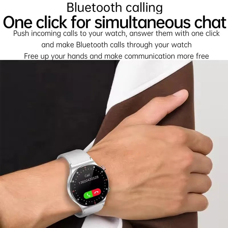 Men’s Bluetooth Call Smart Watch with GPS – AMOLED Full Screen Fitness Tracker for iOS & Android