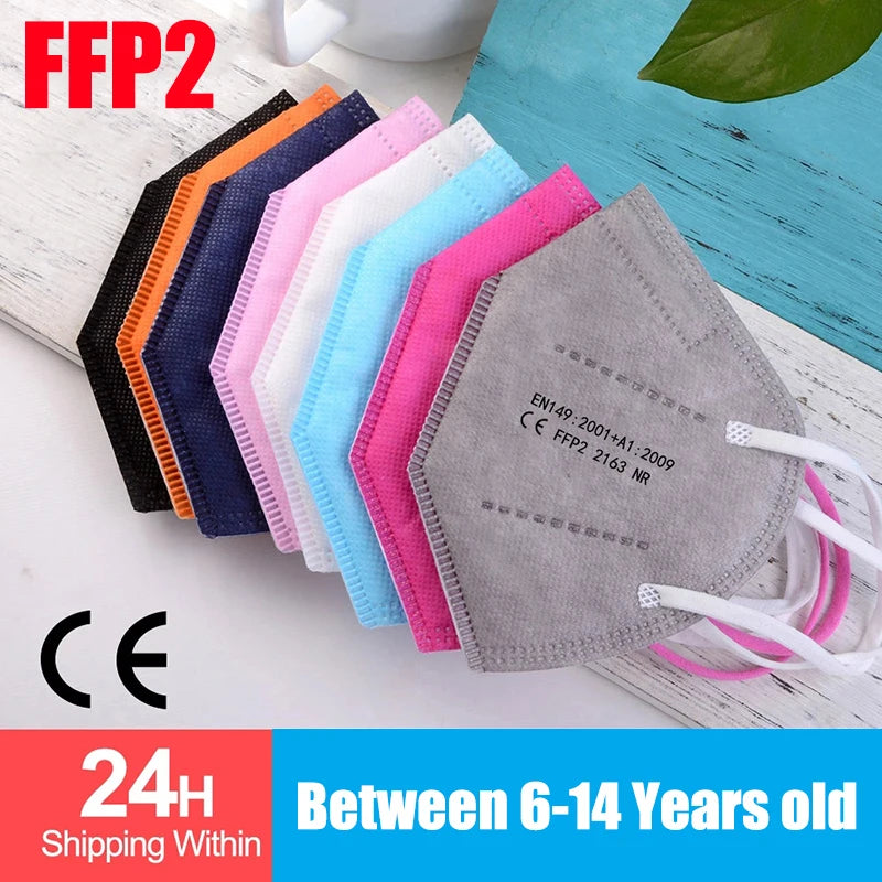 Kids KN95 Face Masks 10-100 Pack Disposable Protective Non-Woven Masks