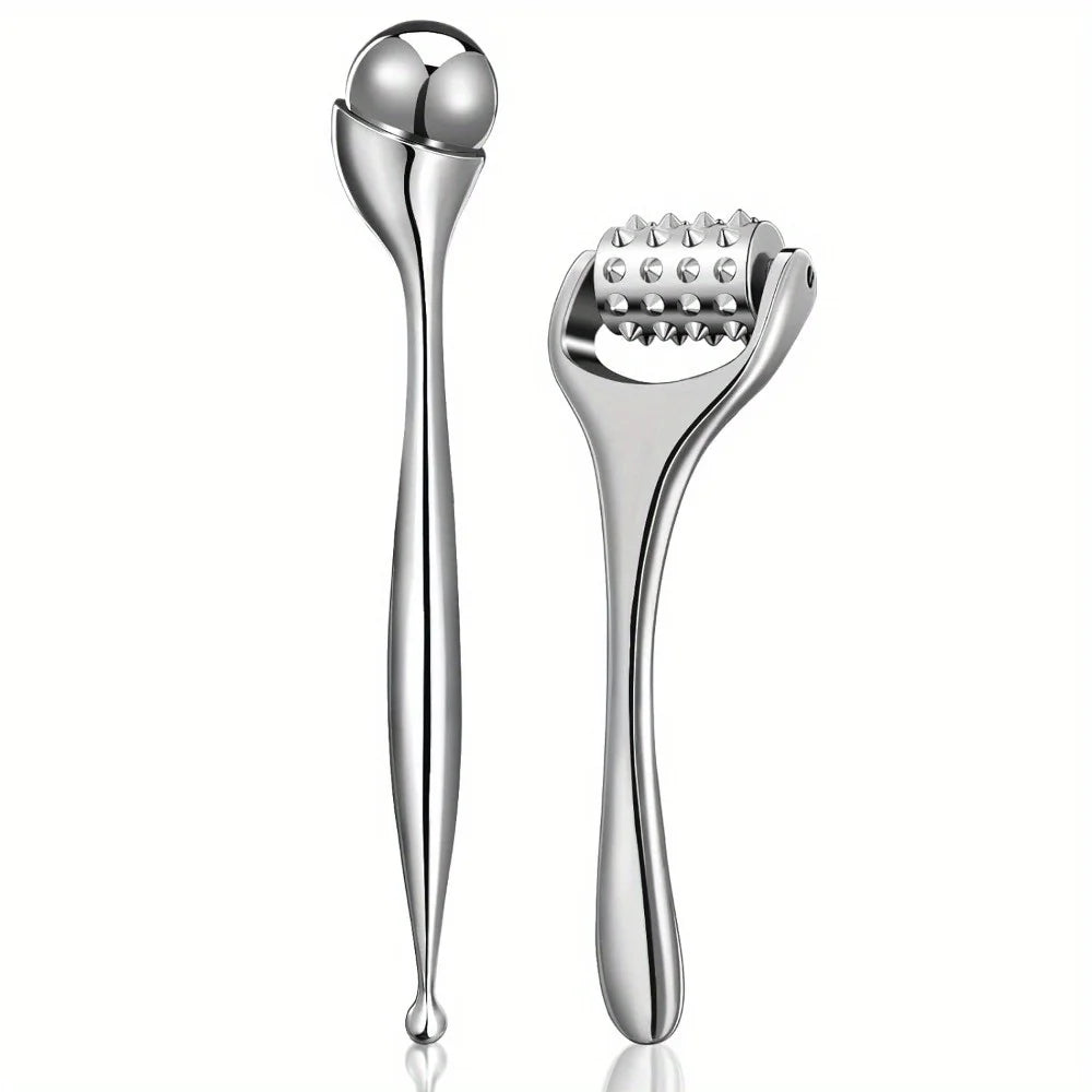 Stainless Steel Face Roller Eye Massager Tool Facial Massage Roller Skincare Tool