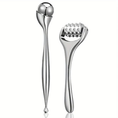 Stainless Steel Face Roller Eye Massager Tool Facial Massage Roller Skincare Tool